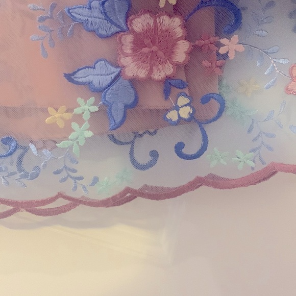 SOLD - Imperial Pastel Embroidered A-Line Dress - Picture 4 of 9